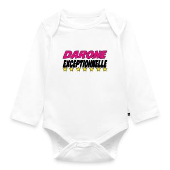 DARONE exceptional - Organic Longsleeve Baby Bodysuit - white - Front