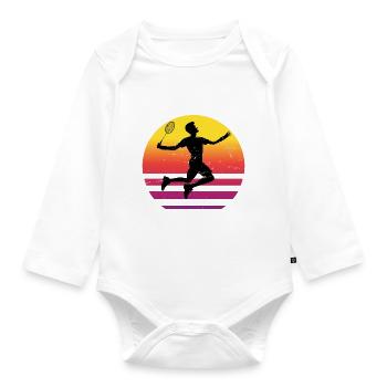 Badminton Women Badminton Players Squash Badminton - Organic Longsleeve Baby Bodysuit - white - Front