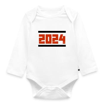 2024 - Organic Longsleeve Baby Bodysuit - white - Front