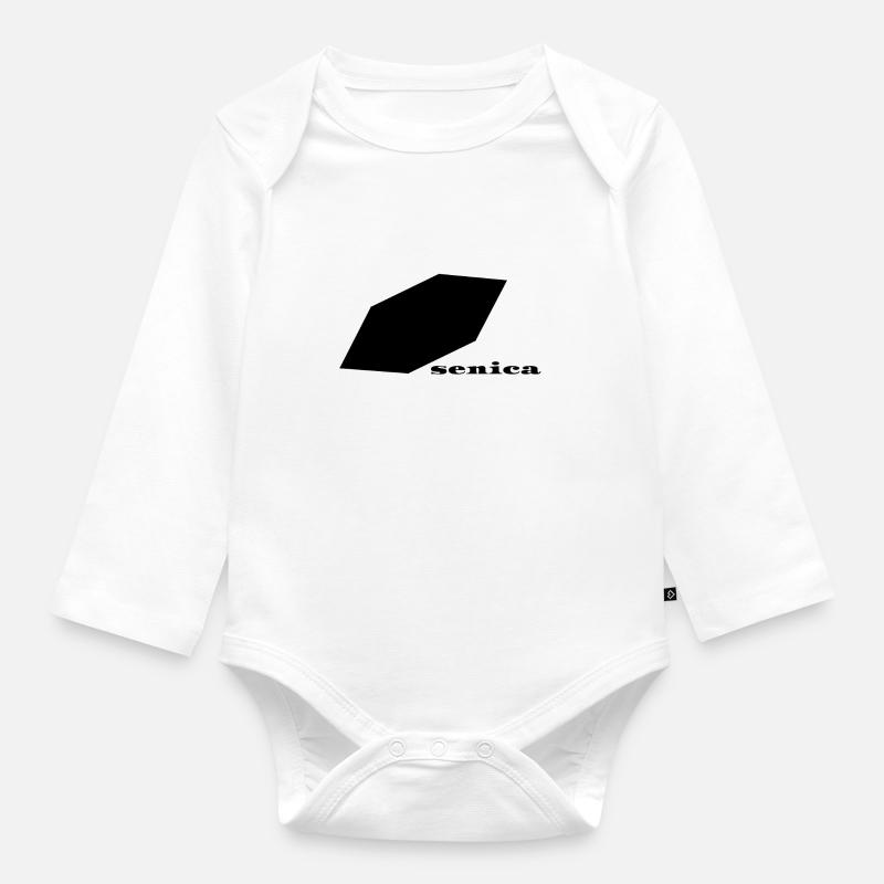 Géométrie one - Body Bébé bio manches longues - blanc