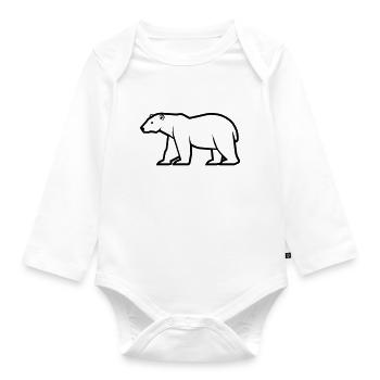 Eisbär - Baby Bio-Langarm-Body - Weiß - Vorne