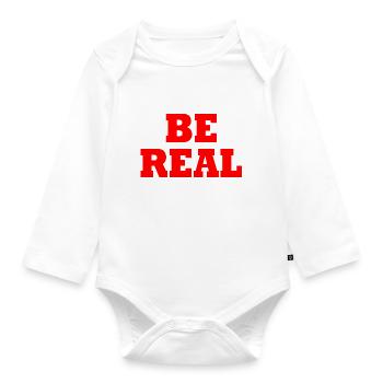Be real - Baby Bio-Langarm-Body - Weiß - Vorne