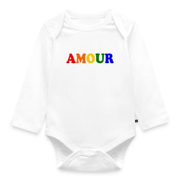 Amour - Organic Longsleeve Baby Bodysuit - white - Front