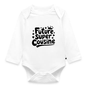 Future Super Cousine Géniale - Body Bébé bio manches longues - blanc - Devant