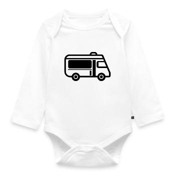 Wohnmobil - Baby Bio-Langarm-Body - Weiß - Vorne