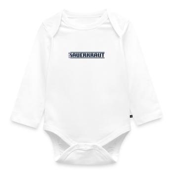„Genussmittel“ Serie | Sauerkraut - Baby Bio-Langarm-Body - Weiß - Vorne