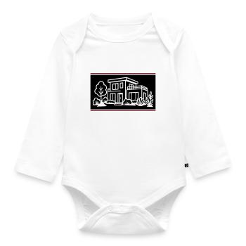 House Villa Property - Organic Longsleeve Baby Bodysuit - white - Front