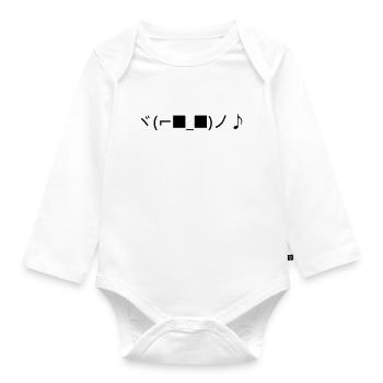 Dancing Emote ヾ(⌐■_■)ノ♪ Sunglasses - Organic Longsleeve Baby Bodysuit - white - Front