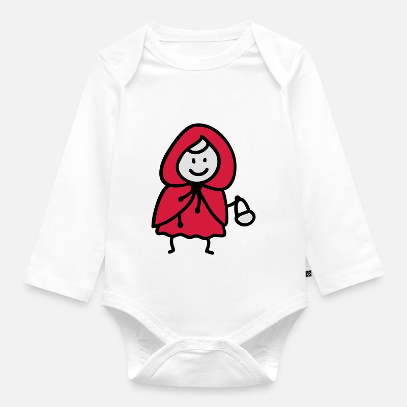 Rotkäppchen 3 - Baby Bio-Langarm-Body - Weiß