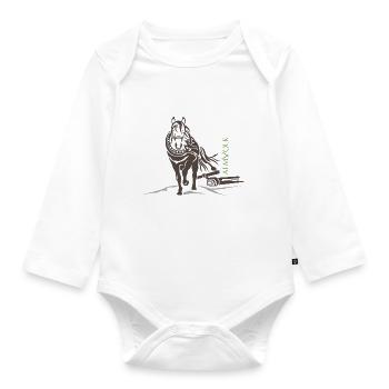 ALMVOLK Haflinger - Baby Bio-Langarm-Body - Weiß - Vorne