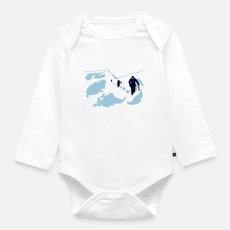 Escalade - Body Bébé bio manches longues - blanc