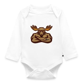 Ace original Moose - Body Bébé bio manches longues - blanc - Devant