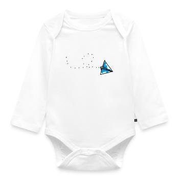 Paper plane - Organic Longsleeve Baby Bodysuit - white - Front
