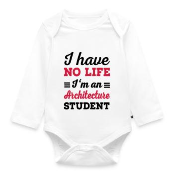 architecture - Organic Longsleeve Baby Bodysuit - white - Front