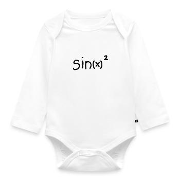 sin (x) 2 + cos (x) 2 = 1 sin - Organic Longsleeve Baby Bodysuit - white - Front