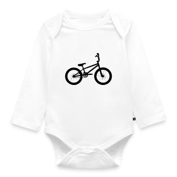 Vélo BMX - Body Bébé bio manches longues - blanc - Devant