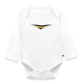 Flieger - Baby Bio-Langarm-Body - Weiß - Vorne