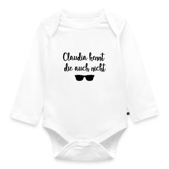 Claudia ne les connaît pas non plus - chemise - Body Bébé bio manches longues - blanc - Devant