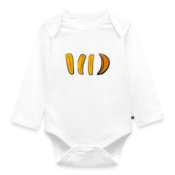 Anders, Different, Aussenseiter, Pommes, Geschenk, - Baby Bio-Langarm-Body - Weiß - Vorne