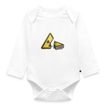 Atomausstieg! Atomkraft nein danke! - Baby Bio-Langarm-Body - Weiß - Vorne