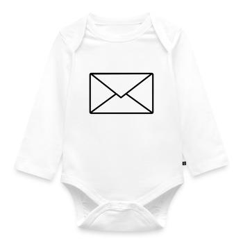 Brief - Baby Bio-Langarm-Body - Weiß - Vorne