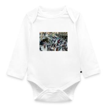 London Central Station - Organic Longsleeve Baby Bodysuit - white - Front