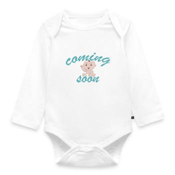 idée de cadeau naissance bébé enfant né naissance - Body Bébé bio manches longues - blanc - Devant