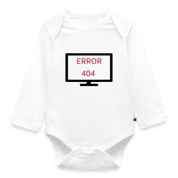 Computer Fehler 404 - Baby Bio-Langarm-Body - Weiß - Vorne