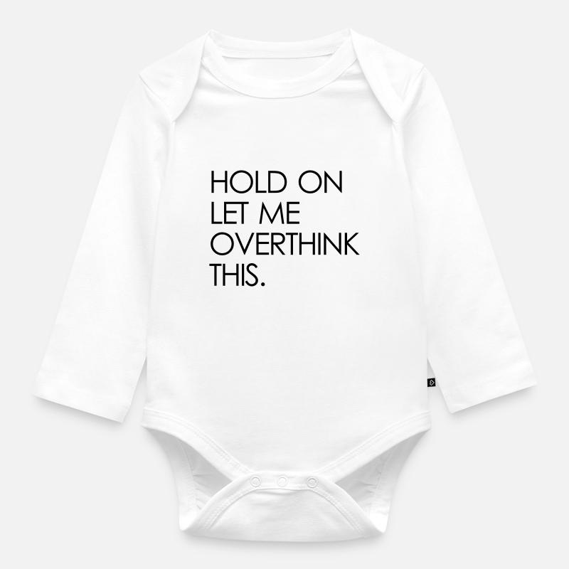 overthink - Organic Longsleeve Baby Bodysuit - white