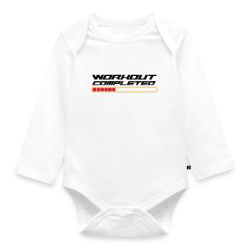Workout Komplett - Baby Bio-Langarm-Body - Weiß - Vorne