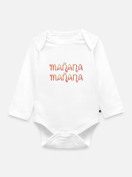Mañana Mañana - Baby Bio-Langarm-Body - Weiß