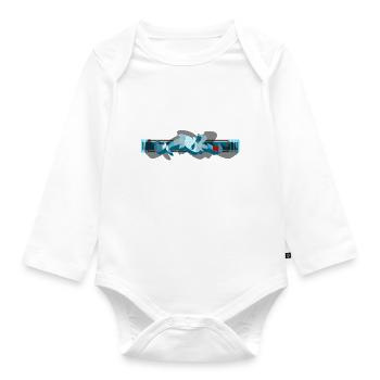 graffiti - Organic Longsleeve Baby Bodysuit - white - Front