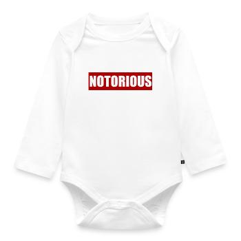 LE NOTORIEUX - Body Bébé bio manches longues - blanc - Devant