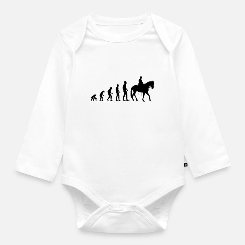 Evolution Reiter - Baby Bio-Langarm-Body - Weiß