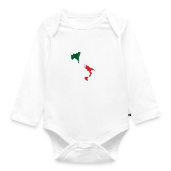 Italy - Organic Longsleeve Baby Bodysuit - white - Front