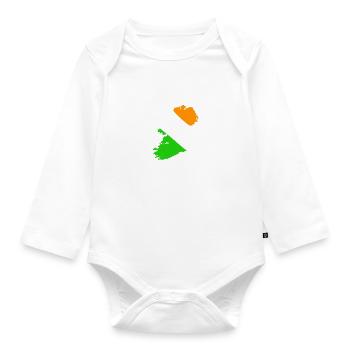 Irland - Baby Bio-Langarm-Body - Weiß - Vorne