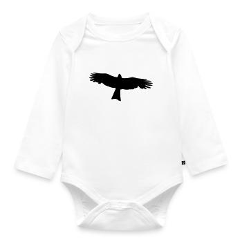 Falke - Raubvogel - Baby Bio-Langarm-Body - Weiß - Vorne