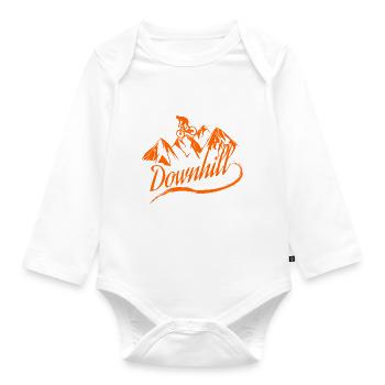 Downhill - Baby Bio-Langarm-Body - Weiß - Vorne