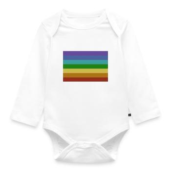 Pace flag - Organic Longsleeve Baby Bodysuit - white - Front
