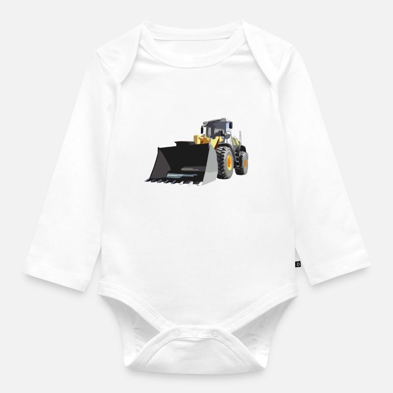 Chargeurs sur roues - Body Bébé bio manches longues - blanc