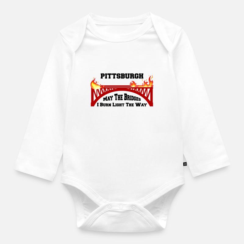 Ponts de Pittsburgh - Body Bébé bio manches longues - blanc
