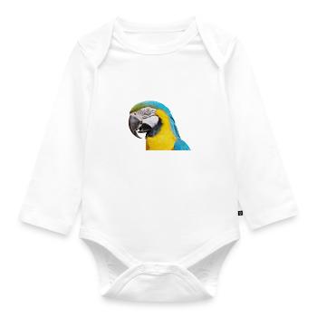 ARA Bird - Body Bébé bio manches longues - blanc - Devant