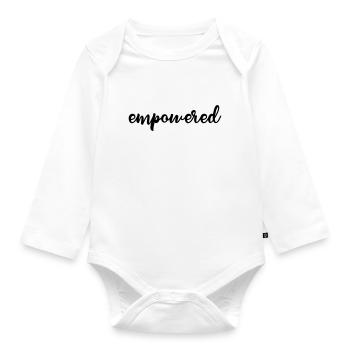Empowered - Organic Longsleeve Baby Bodysuit - white - Front