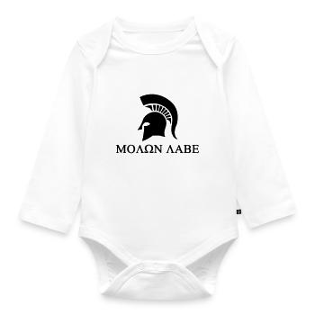molon labe - Baby Bio-Langarm-Body - Weiß - Vorne