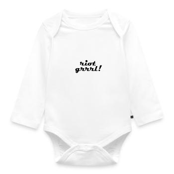 riot grrrl - Organic Longsleeve Baby Bodysuit - white - Front