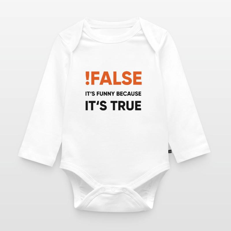 coder - !false it's funny because it's true Baby Bio-Langarm-Body