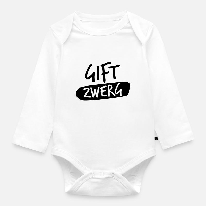 poison dwarf - Organic Longsleeve Baby Bodysuit - white