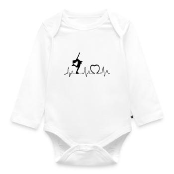 Heartbeat avec coeur glacé2 - Body Bébé bio manches longues - blanc - Devant