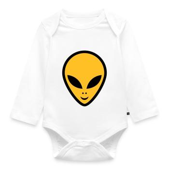 alien - Baby Bio-Langarm-Body - Weiß - Vorne