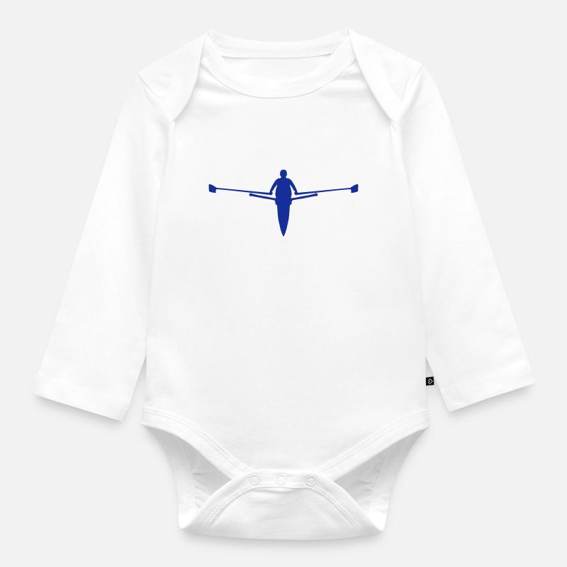 Rudern - Baby Bio-Langarm-Body - Weiß
